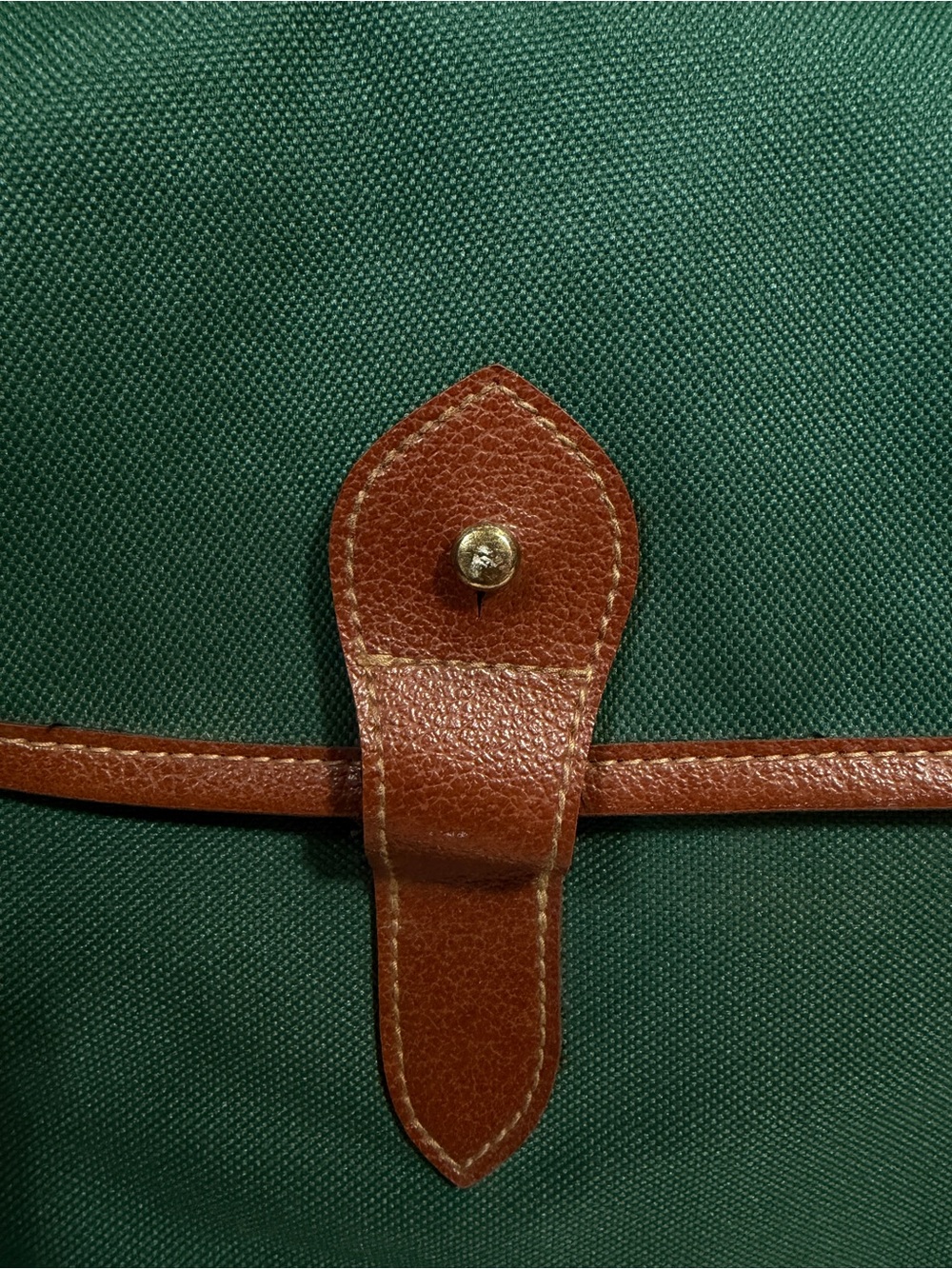 Vintage Ralph Lauren fragrance large green brown duffle travel crossbody bag - Picture 4 of 13